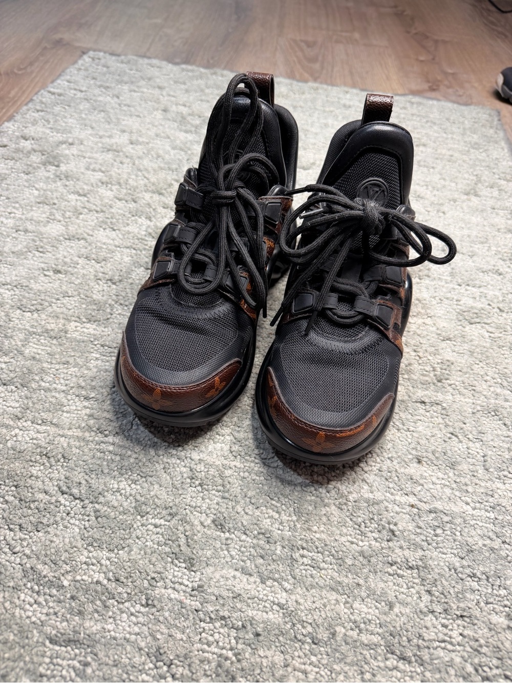 Louis Vuitton Black and Brown Monogram Athletic Sneakers